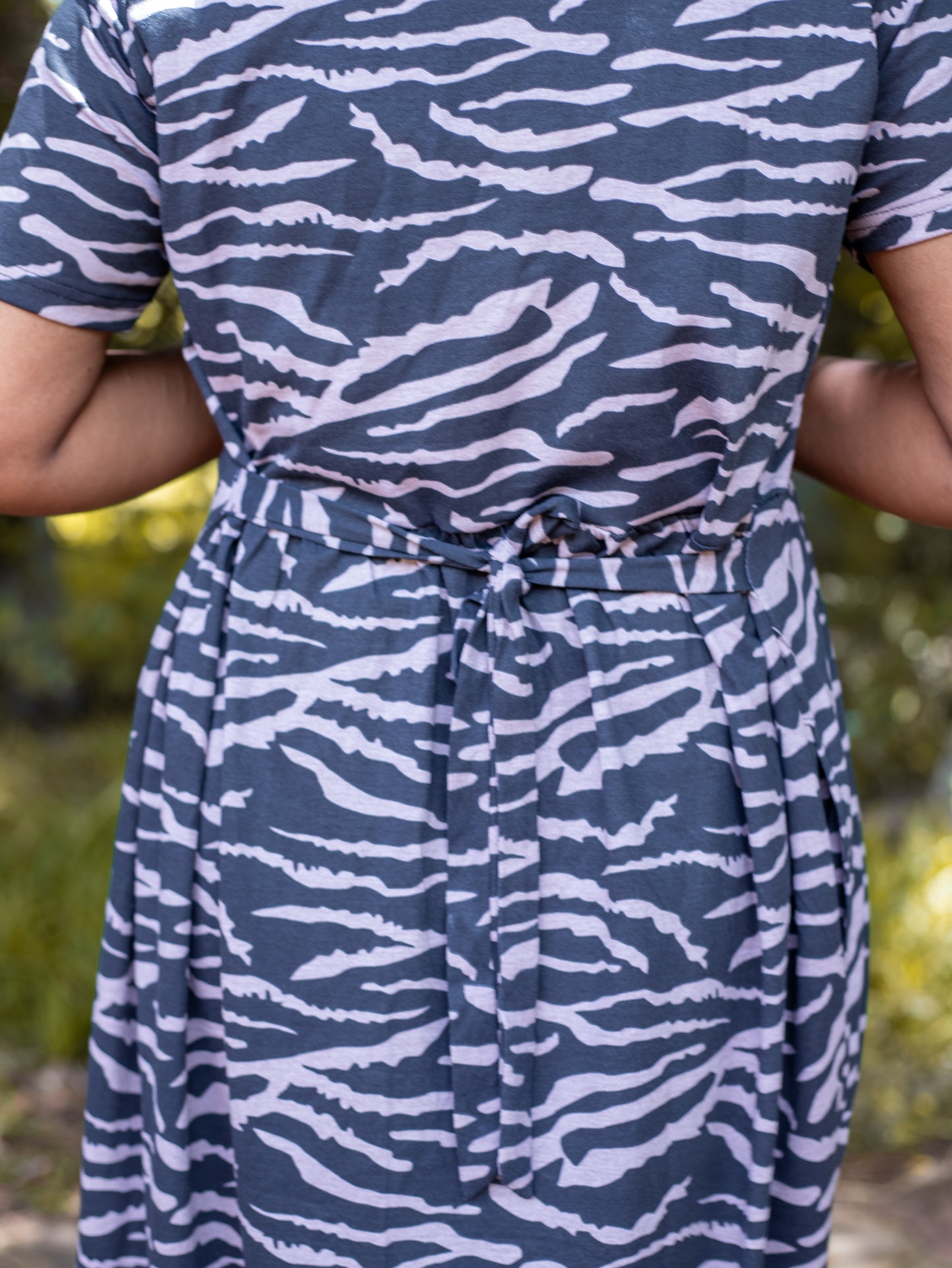 Non Feeding Daily Wear Casual Printed Midi Dress | Short Sleeves | Comfortable Casual Outfit