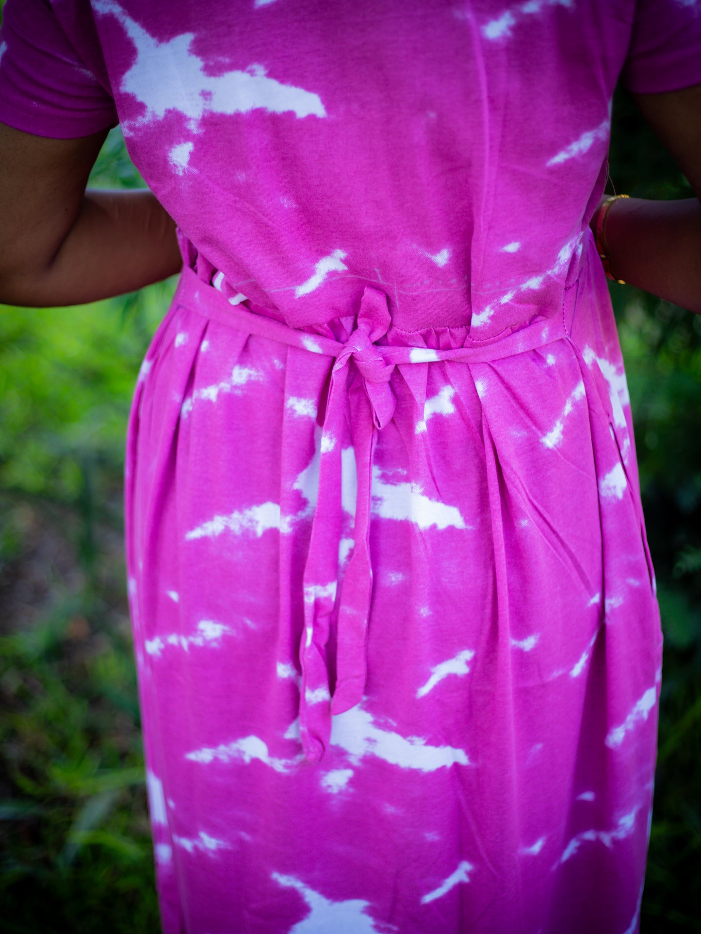 Non Feeding Pink Nighty – Tie & Dye | Short Sleeves | Comfortable Casual Outfit