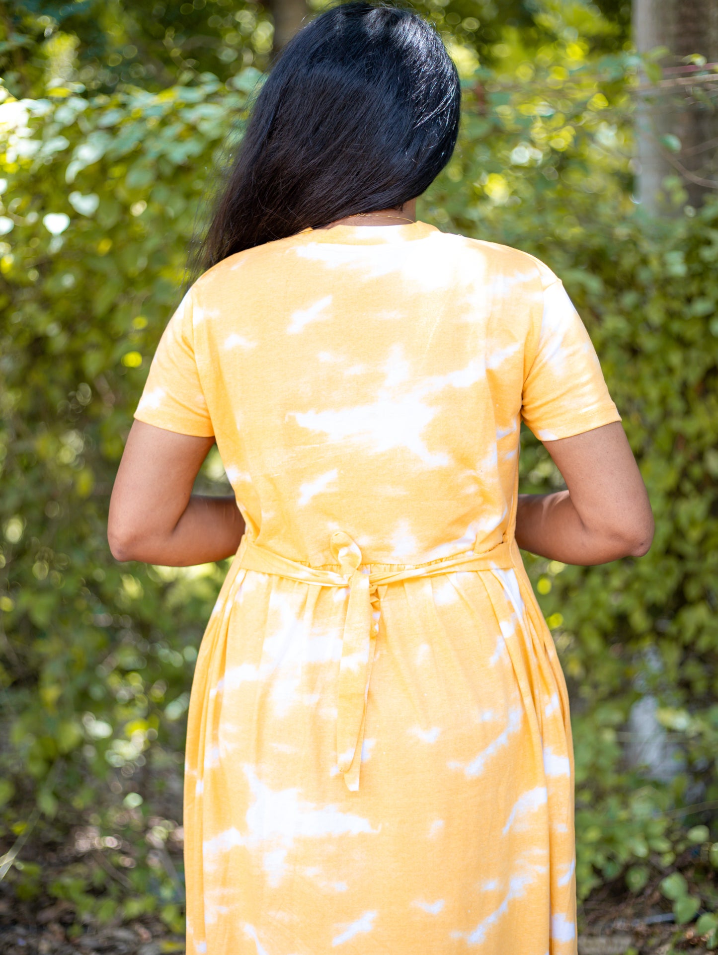 Non Feeding Yellow Tie-Dye Unicorn Print Nightdress| Short Sleeves | Comfortable Casual Outfit