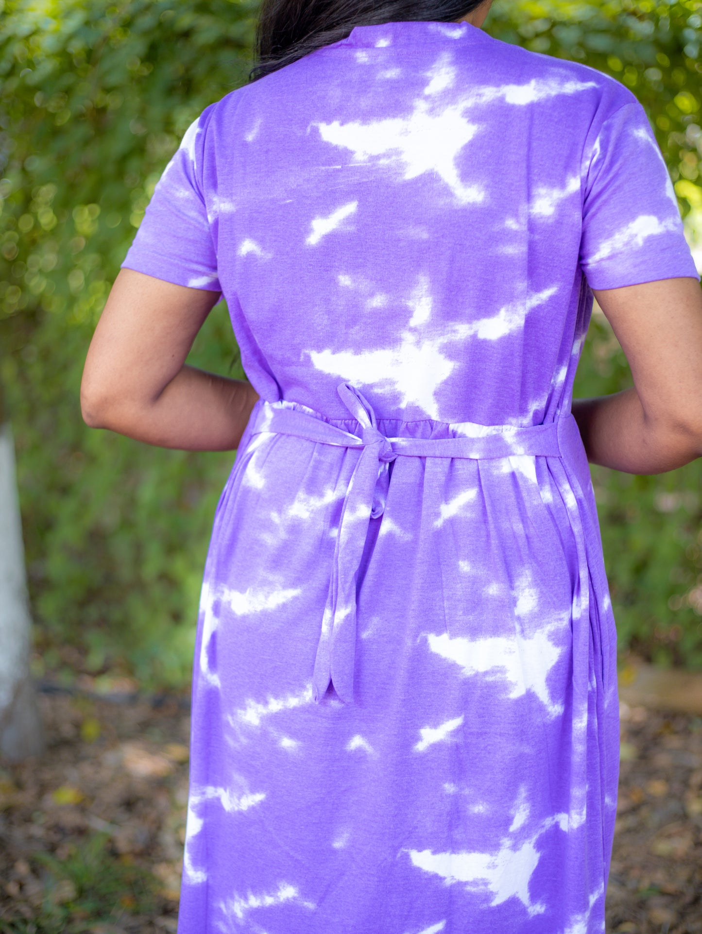 Non Feeding Tie-Dye Elephant Print Nightdress| Short Sleeves | Comfortable Casual Outfit